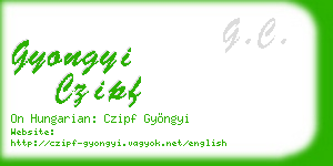 gyongyi czipf business card